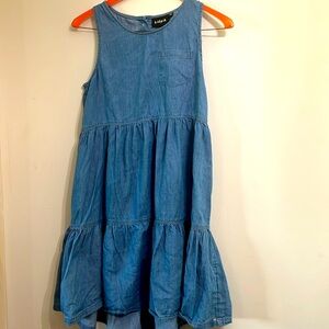 Girls size 14 (xl) blue jean looking dress.